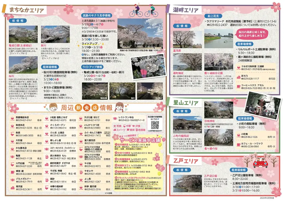 土浦市：土浦桜まつり2024のチラシ